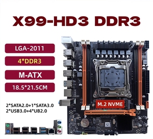 Placa Base FEIFAN X99 X79 LGA2011-3 Xeon E3/E5 V2-V4 DDR3/DDR4 M.2 NVMe USB3.0 Micro-ATX para Escritorio, 256GB, Chipset X79 X99 S - Product Image 3
