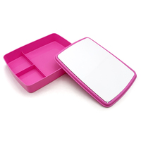 Nouvelle arrivée : boîte à lunch en plastique 2D vierge pour sublimation avec inserts métalliques, sans BPA