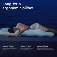 Nouvel oreiller de grossesse confortable avec housse amovible et pieds croisés, soutien lombaire, pour dormeurs latéraux, oreiller enveloppant intégral