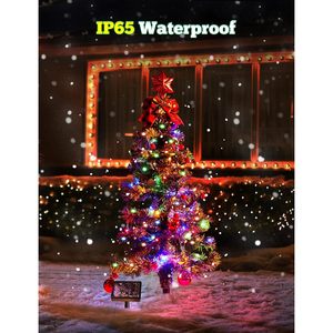 Solar Christmas Tree Lights 100LED Multicolor Waterproof <b>Outdoor</b> Decoration With Xmas Ball And Red Berry <b>Timer</b> Control - Product Image 5