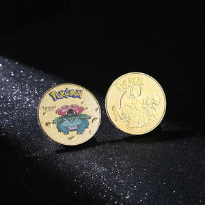 Koin Pikachu Pokémon Laris Manis, Berlapis Emas, Enamel, Medali, Hadiah untuk Anak-Anak - Product Image 4