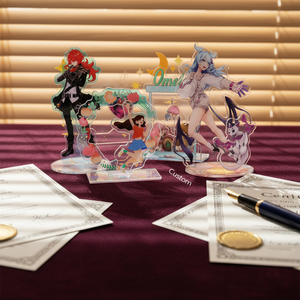 อะคริลิคสองด้านลายโฮโลแกรมรุ้ง ตัวการ์ตูนอนิเมะ ของที่ระลึกเคป๊อปแบบตั้งโชว์ - Product Image 5