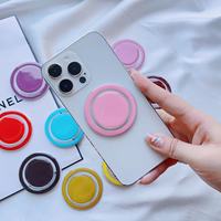 Support de téléphone magnétique flexible en plastique personnalisé à motif coquillage mignon - Portable, réglable pour utilisation sur bureau