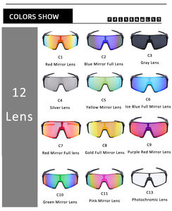 กว่างโจวของตัวเองสิทธิบัตรที่กำหนดเองโลโก้ผู้ชายขนาดใหญ่กรอบกีฬากลางแจ้งขี่จักรยาน UV400เลนส์แว่นตากันแดด - Product Image 5