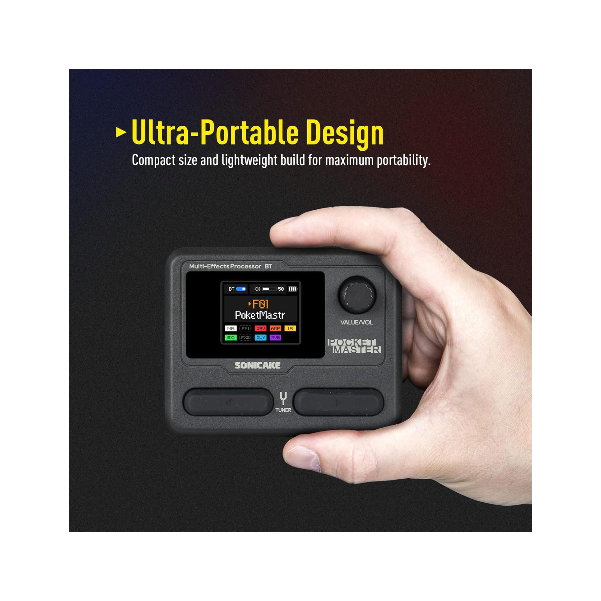 ギター SONICAKE Pocket Master Sonicake Pocket Master Compact Multi-effects Processor (QME-10)