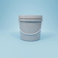 Seau hermétique en HDPE de 0,6 L de qualité alimentaire durable avec impression personnalisée pour le stockage de produits chimiques, d'huiles et de poudres fines