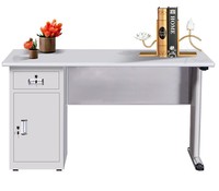 Ensemble de mobilier de bureau design de luxe blanc table chaise armoire de rangement simple bureau d'ordinateur PDG exécutif petit bureau
