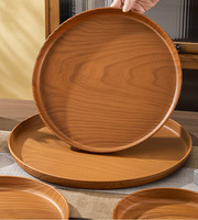 Assiettes creuses réutilisables en plastique léger à motif grain de bois pour la maison et la cuisine, idéales pour salades, desserts et collations en cuisine ou dans les restaurants.