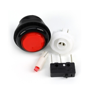 כפתור הפעלה עגול קטן למשחקי ארקייד המופעלים על ידי מטבעות, עם מתג איפוס עצמי משולב למכונות משחק - Product Image 4