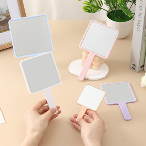 Pastel Square <b>Handheld</b> Makeup <b>Mirror</b> Portable Plastic Cosmetic Vanity <b>Mirror</b> Single Sided Pocket <b>Mirror</b> for Travel - Product Image 5
