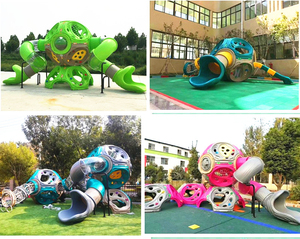 Moetry, marco de escalada para niños, parque infantil de escalada preescolar con tobogán de <span class=keywords><strong>tubo</strong></span> de plástico para guardería - Product Image 6