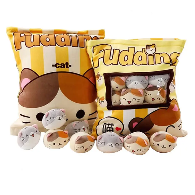Mini Round Animal Balls Pudding Bag peluche cuscino coniglio dinosauro bovini palle di tigre In snack borsa bambole cuscino giocattolo
