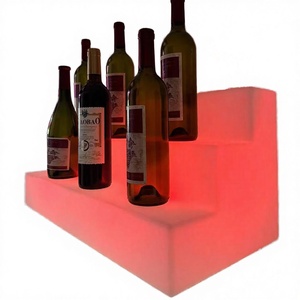 Étagère à spiritueux LED sans fil moderne personnalisable, à couleurs changeantes, pour bar à domicile, scène, cuisine, salle à manger, man cave, salle de sport, extensible, en plastique - Product Image 2