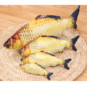 Jouet pour chat en forme de <span class=keywords><strong>poisson</strong></span>, en peluche, avec herbe à chat, résistant aux morsures, pour soulager l'ennui et stimuler les dents - Product Image 6