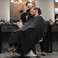 Prix d'usine, logo personnalisé, rose et noir, capes de coiffeur professionnelles, cape de salon, châle de coiffure, tablier de beauté pour cheveux