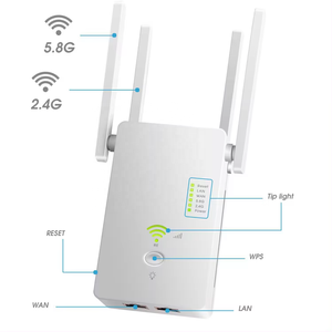 Répéteur WiFi double bande 867 Mbps 2,4 G et 5 G, extension de portée longue portée avec prise en charge POE, <span class=keywords><strong>IP</strong></span> SDK, GSM, TCP, GPRS - Product Image 4