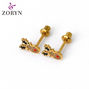 Zoryn316L Stainless Steel Silver Plated Screw <b>Back</b> Stud <b>Earrings</b> Seashell Textured Hypoallergenic Tarnish Resistant for Women - Product Image 4