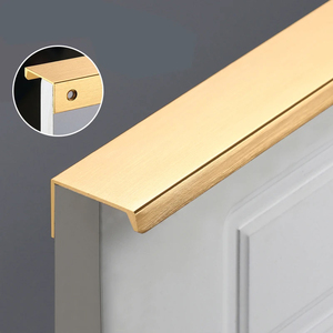 Aluminum Modern Right Angle Edge G Shape Cabinet <strong>Door</strong> Handle for <strong>Bedroom</strong> Kitchen Bathroom Living Room Wardrobe and Dresser - Product Image 4