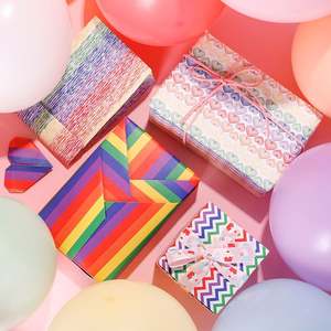 Venta al por mayor 80g colores del arco iris papel tisú 43*300cm regalo de lujo embalaje personalizado rollo de papel de regalo - Product Image 6