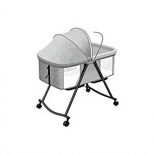 <span class=keywords><strong>Cuna</strong></span> Portátil Plegable para Bebé con Mosquitero, Inclinación Ajustable, <span class=keywords><strong>Cuna</strong></span> Multifuncional para Recién Nacido - Product Image 1