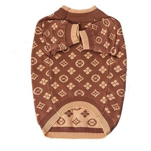 เสื้อสัตว์เลี้ยงแบรนด์แฟชั่นสั่งทำพิเศษ เสื้อสัตว์เลี้ยงถักนิตติ้งสุดหรูสำหรับสุนัขและแมว เสื้อกันหนาวแบบสวมใส่สบายสำหรับฤดูหนาว เสื้อผ้าสัตว์เลี้ยงแบบ OEM ODM - Product Image 4
