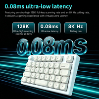 Clavier à interrupteurs magnétiques AJAZZ AK039 38 touches, taux de polling 8K, latence ultra-faible 0,08 ms, actionnement dynamique pour le gaming e-sport