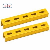Canal de Refuerzo Industrial de Acero Galvanizado en Caliente ASTM 41x41, Tipo C, Ranurado, Unistrut, Unicanal, para Soporte de Tuberías Pesadas, OEM