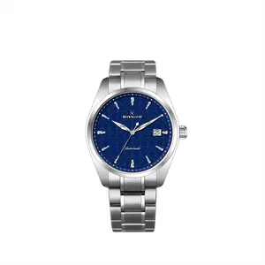 New designed of Embossed Finished Dial with High Polished 316L Stainless Steel material Case bracelet automatic watches