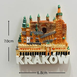 Magneti per Frigorifero OEM ODM Economici Souvenir di <span class=keywords><strong>Città</strong></span> Paesi 3D in Resina Alta Qualità Impermeabili Dipinti a Mano Polonia - Product Image 1