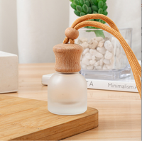 Diffuseur de parfum pour voiture, flacon en verre vide à suspendre, diffuseur d'huile essentielle pour voiture