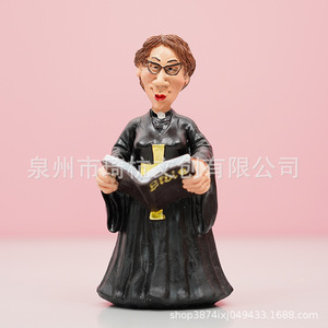 Figurine de pasteur de l'église Qi Hang, décoration artistique faite à la main pour salon, entrée, armoire, bureau - Product Image 4