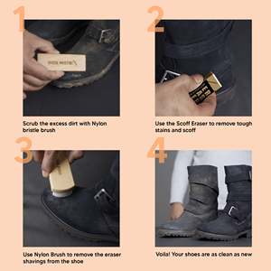 <b>Shoe</b> Mistri Nylon <b>Shoe</b> Cleaning Brush for Sneakers Leather Canvas Sports <b>Shoes</b> Durable Wooden Handle <b>Soft</b> Bristles for Cleaning - Product Image 3