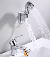 Pommeau de douche à main pressurisé moderne et minimaliste, 3 modes, à commande tactile, en ABS chromé, eau froide et chaude, pour salle de bain
