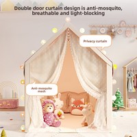 Casa de Juegos Infantil de Poliéster para Interiores, 105*160*128cm, Resistente, con 3 Puertas, Espacio de Juego para Padres e Hijos, Tienda de Campaña para Dormir