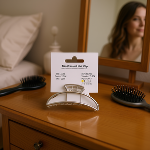 Pinza para el pelo Tien Crescent de 7,5 cm, accesorio para el pelo de metal a la moda para mujer, uso diario - Product Image 2