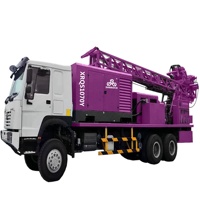 Foreuse hydraulique montée sur camion pour puits d'eau, équipement de forage durable pour l'exploration des eaux souterraines