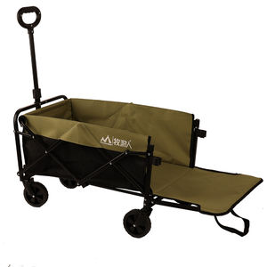 Carrito de Compras Plegable Portátil de Acero, Carrito de Playa para Camping con Puerta Trasera, Estructura Cerrada Utilitaria - Product Image 2