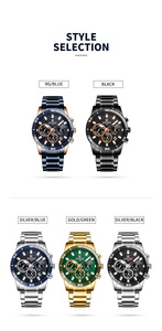 2025 New Fashion Men's Quartz Sports <b>Watch</b> REWARD RD81009M Top Brand Stainless Steel Business Relogio Masculino 44mm Alloy <b>Case</b> - Product Image 6