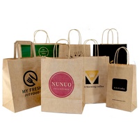 Markalı otel Take Away özel suşi kağıt torba gıda paket için dayanıklı kaliteli Fast Food paket kağıt torba