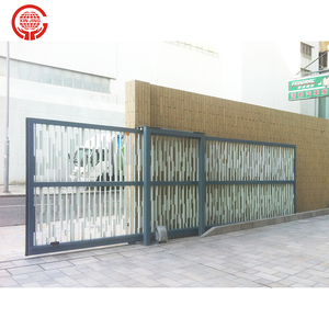 Modern ev ana kapılar tasarımları oyma Metal elektrikli kapı alüminyum elektrikli sürgülü kapı - Product Image 2