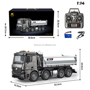 Huina 1536PRO 1:14 Camion benne télécommandé en alliage avec 13 canaux, action de déchargement réaliste et sonore - Product Image 1