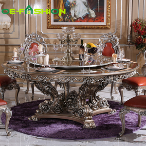 OE-FASHION stile <span class=keywords><strong>barocco</strong></span> <span class=keywords><strong>tavolo</strong></span> da pranzo <span class=keywords><strong>rotondo</strong></span> e sedie in stile neoclassico europeo in legno massello villa mobili 1.8M <span class=keywords><strong>tavolo</strong></span> da pranzo - Product Image 1