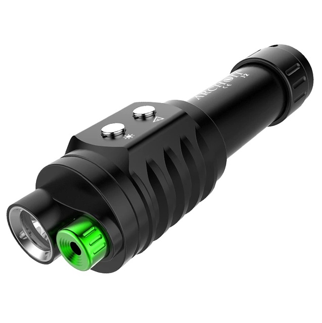 Double Press Switch J2 Diving Flashlight With Green Laser,LED High Power Led 18650 Rechargeable Battery Torch Two Easy Switch