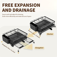 Vente chaude Anti-Rouille Double Couche Bol Rack Cuisine Comptoir Multifonctionnel De Stockage Rack