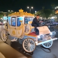 Accessoires de mariage de luxe personnalisés chariot de calèche tiré par des chevaux de mariage chariot de tourisme royal électrique à vendre