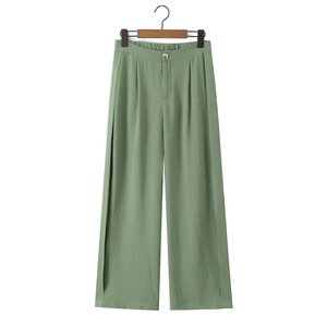 SHENZHU 2026 Completo Donna Stile Europeo e Americano, Nuovo <span class=keywords><strong>Set</strong></span> Retrò da Ufficio Verde con Gilet Senza Maniche e Pantaloni a Gamba Larga 25143 - Product Image 4