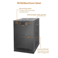Armoire serveur de centre de données de haute qualité 19 pouces, profondeur 600 mm, 20U/18U, armoire réseau personnalisable, capacité 4U, protection IP20, en stock