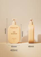 Emballage cosmétique personnalisé en plastique de forme et de couleur personnalisées, pour shampooing, gel douche, après-shampoing, design rond, carré, épaule