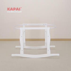 Base de Madera Ondulada Blanca <span class=keywords><strong>para</strong></span> Cesta Moisés, Soporte <span class=keywords><strong>para</strong></span> Cuna de Bebé con Anillo Metálico Curvo, Balancín Relajante <span class=keywords><strong>para</strong></span> Recién <span class=keywords><strong>Nacidos</strong></span> - Product Image 1