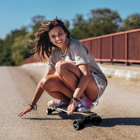 Skateboard Électrique Tout-Terrain Pas Cher, E-Skateboard Longboard Électrique Haute Vitesse en Érable pour Adultes